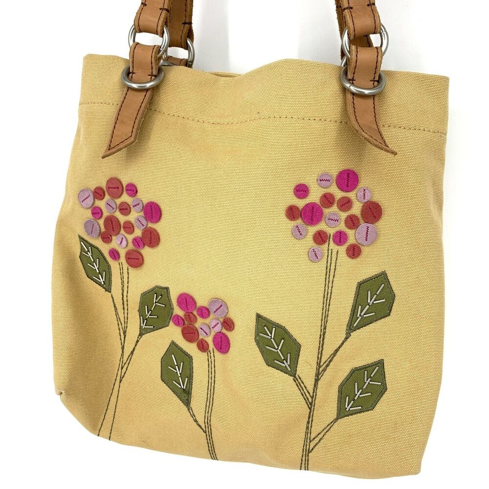 Fossil Jesse Floral Canvas Large Tote Bag Purse